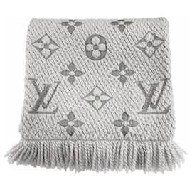 Sciarpa Louis Vuitton Logomania Monogram in lana e seta