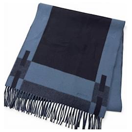 Sciarpa in cashmere Hermes blu navy - Hermès