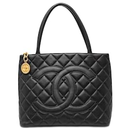 Chanel Black Caviar Medallion Tote