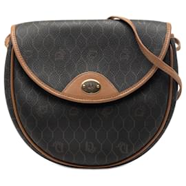 Borsa a tracolla Dior in tela rivestita Black Honeycomb