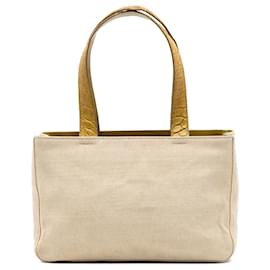 Prada Tote aus beigefarbenem Canvas