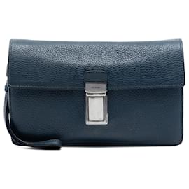 Clutch Prada Blue Vitello Daino