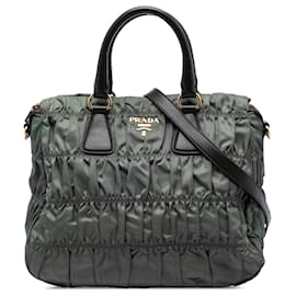 Borsa Prada Green Tessuto Gaufre