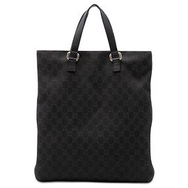 Tote in denim GG marrone Gucci