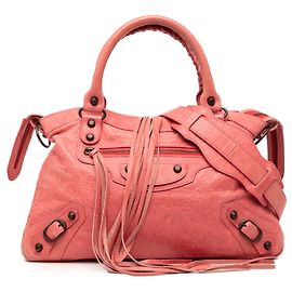 Borsa Balenciaga Pink Lambskin Motocross Classic Town