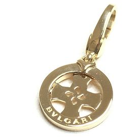 Bulgari Pendentif Charm Tondo Cross en or jaune 18K Bvlgari