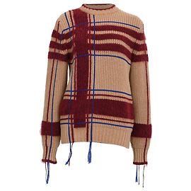 Tory Burch Eden Plaid Sweater in Multicolor Wool