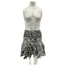 Falda estampada Isabel Marant Etoile de algodón marrón