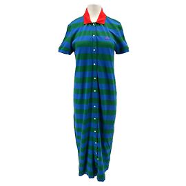 Autre Marque Polo-Kleid mit blau/grünen Streifen