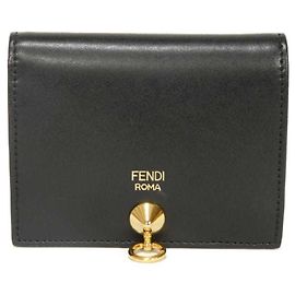 Fendi By The Way Kleine Münzgeldbörse Studded Gold Bi-fold Wallet