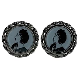 Chanel Mademoiselle Silber Clip-Ohrringe