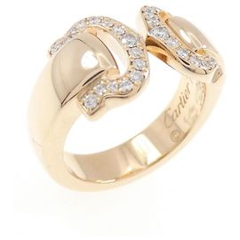 Anello Cartier 2C Band in oro rosa 18K e diamante