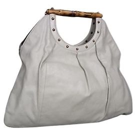 Borsa Gucci Bamboo in pelle avorio