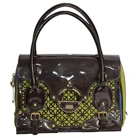 Gianni Versace Couture Carla Handtasche - Wildleder & Lackleder