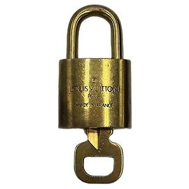 Louis Vuitton Padlock and Key Logo Cufflinks Metal