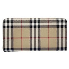 Cartera larga Burberry en Beige/Marrón