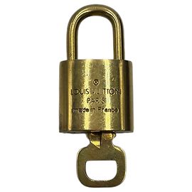 Louis Vuitton Padlock and Key Logo Cufflinks Metal