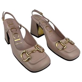 Décolleté Gucci Baby 75 Horsebit in pelle rosa