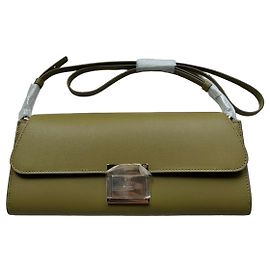 AMI Paris Borsa a tracolla in pelle verde oliva
