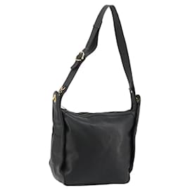Céline Borsa a Spalla CELINE in Pelle Nera con Dettagli Oro Auth 178898A