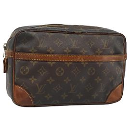 LOUIS VUITTON Clutch Monogram Compiegne 28 M51845 LV Auth ti3951