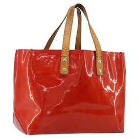 LOUIS VUITTON Borsa Monogram Vernis Reade PM Rosso Rouge M91088 LV Auth ti3945