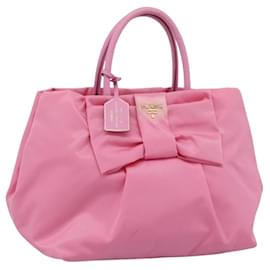 Borsa PRADA Nylon Rosa Oro Auth ka4702A