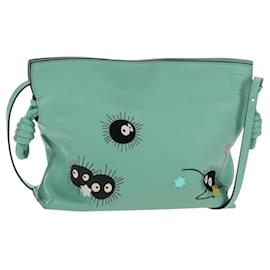 LOEWE �~ Ghibli Spirited Away Flamenco Clutch Mini Pelle Verde Autentica 167395SM - Loewe