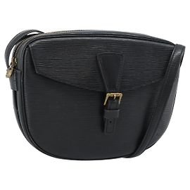 LOUIS VUITTON Epi Jeune Fille MM Borsa a Spalla Nera M52152 LV Auth ka4721
