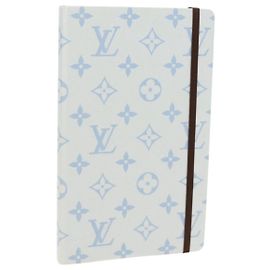 LOUIS VUITTON Monogram Notebook MM Jane Note Light Blue GI1119 Auth 184277M