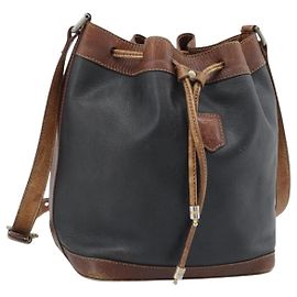 Céline Borsa CELINE Borsa a tracolla in pelle nera oro Auth 185092