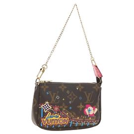 LOUIS VUITTON Monogram Vivienne Mini Pochette Accessoires M69752 Auth 184588SAM