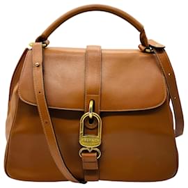Borsa Delvaux Light Brown / Cognac in pelle di vitello Gin Fizz Jumping
