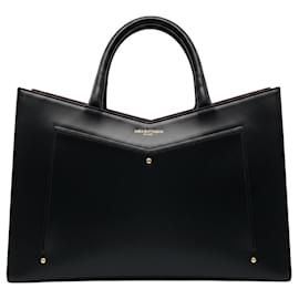 Autre Marque Borsa Tote in pelle plissé nera e arcobaleno multicolore Sara Battaglia