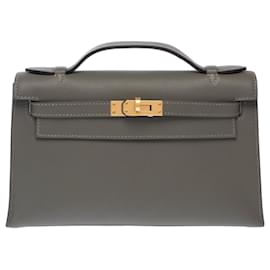 Hermès Borsa HERMES Kelly Mini in Pelle Grigia - 103655