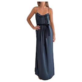 L'Agence Maxi-Kleid mit Rüschen und Gürtel