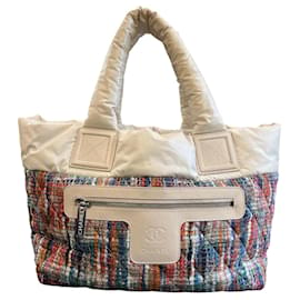 Borsa Chanel 2014 in nylon multicolore e bianco