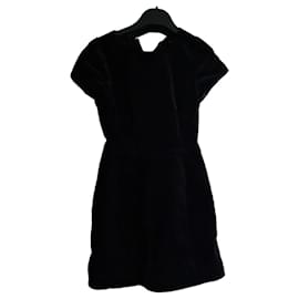 Tara Jarmon Samtkleid Schwarz