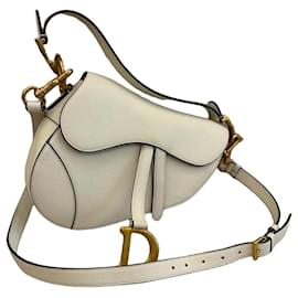 Christian Dior Sac Saddle Cuir de Veau Blanc