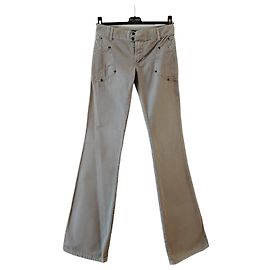 Dolce & Gabbana Pantalones acampanados de algodón Kaki