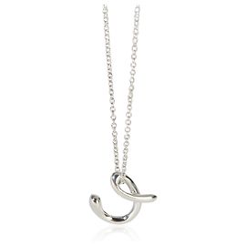 Pendente con iniziale Elsa Peretti in argento sterling e diamante Tiffany & Co.