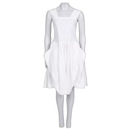 Vestido Vivienne Westwood White Vintage Button-Front Dress EU 40 L de segunda mano