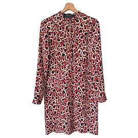 Abito stampato, 100% seta, taglia 38 IT equiv 34 FR, Gucci