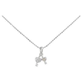 Autre Marque Collana in oro bianco Au750 e diamanti