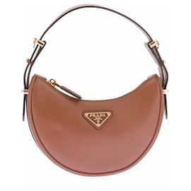 Borsa "Arqué" in pelle marrone - Prada