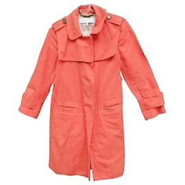 See By Chloé Trench Coat em Algodão e Linho Coral - See by Chloé