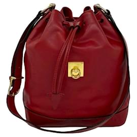 Celine Vintage Schultertasche aus Leder mit Logo-Hardware - Céline