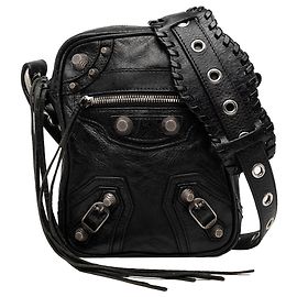 Borsa a tracolla Balenciaga Le Cagole Motocross in agnello nero