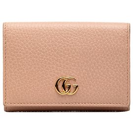 Portacarte in pelle di vitello GG Marmont marrone Gucci