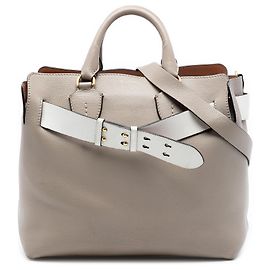 Borsa Marais in pelle bicolore grigia taglia Medium Burberry